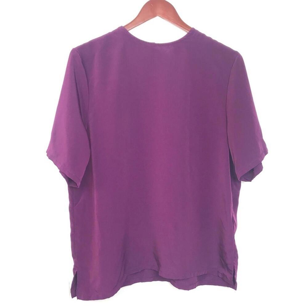 BonWorth Burgundy Short Sleeve‎ Top  | Academia Preppy Corpcore